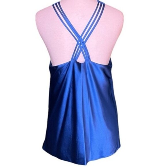NWT Veronica Beard Silk Halter Top XS Royal Blue Sleeveless Blouse GORGEOUS! - Picture 2 of 13